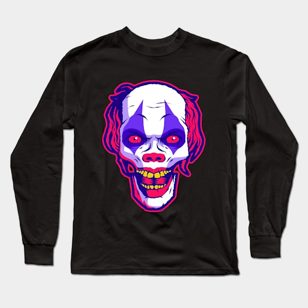 Creepy Joker Long Sleeve T-Shirt by Mooxy